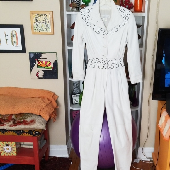 Vintage Pants - VTG 80s Lillie Rubin Genuine Leather Jumpsuit💙
